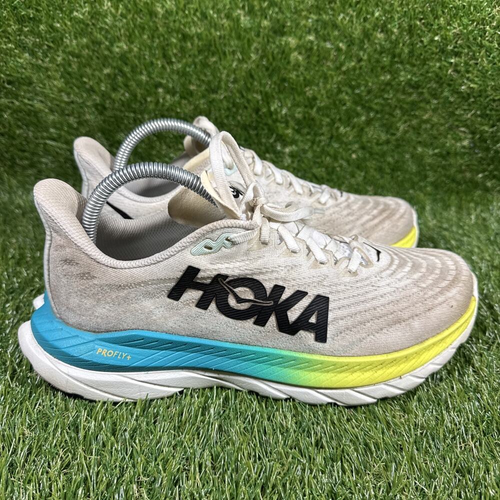 Hoka One One Mach 5 Shoes Womens Size 9 B White Running Sneakers 1127894 WBGL